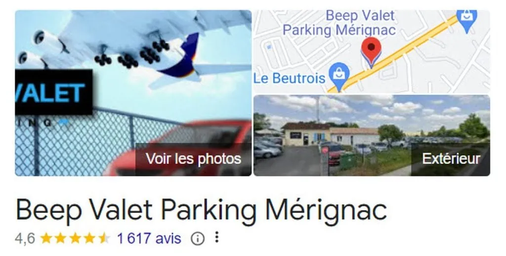 beep valet parking ideal proche de merignac